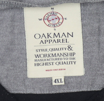 Oakman Apparel Men's Black Long Sleeve Polo 4XL