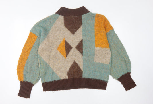 Womens UK Size S VILA Multicoloured Pullover Jumper