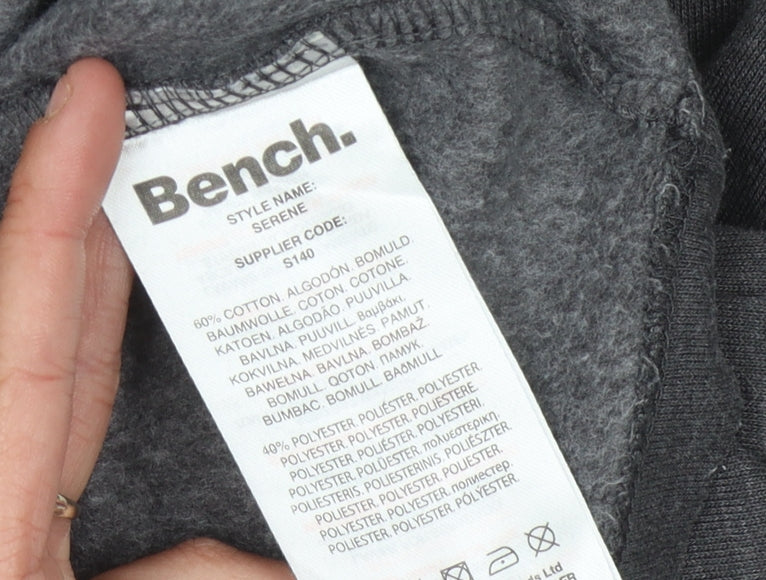 Mens UK Size S Bench Grey Pullover Sweatshirt