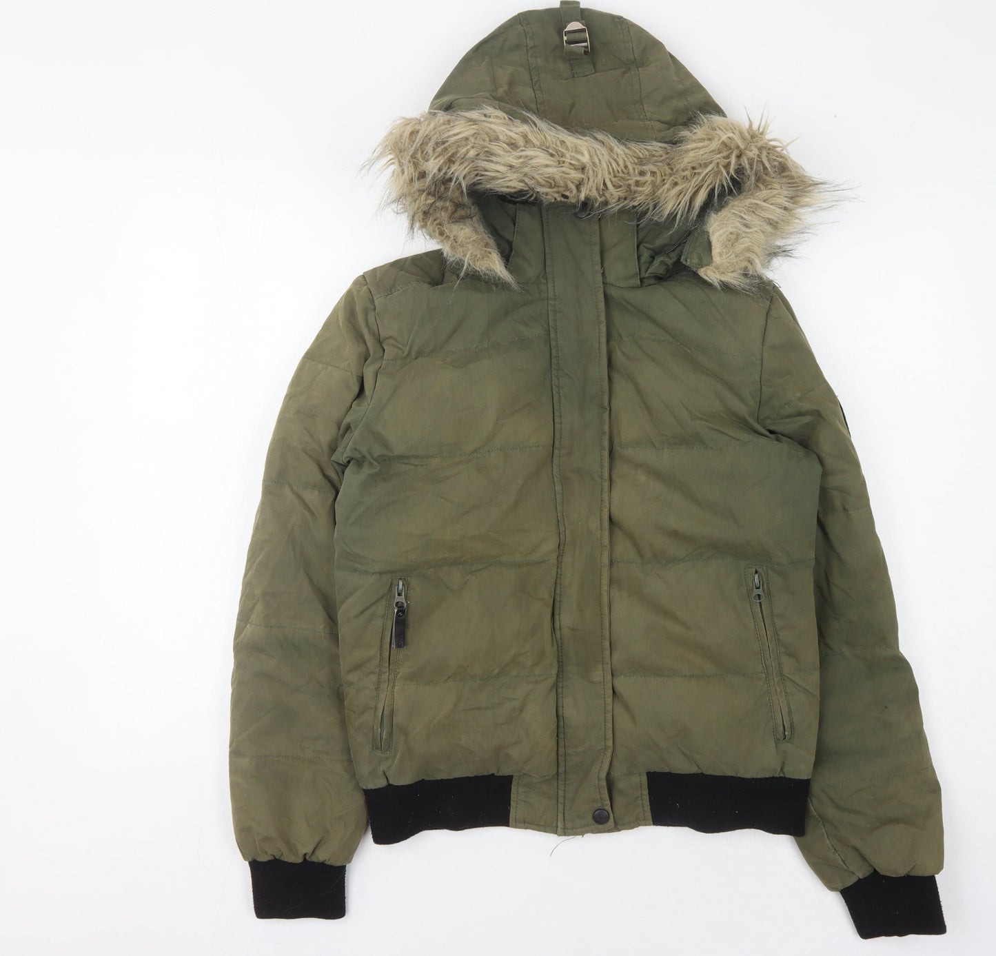DLX Women's Green Puffer Jacket Size 10