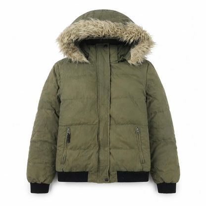 DLX Women's Green Puffer Jacket Size 10