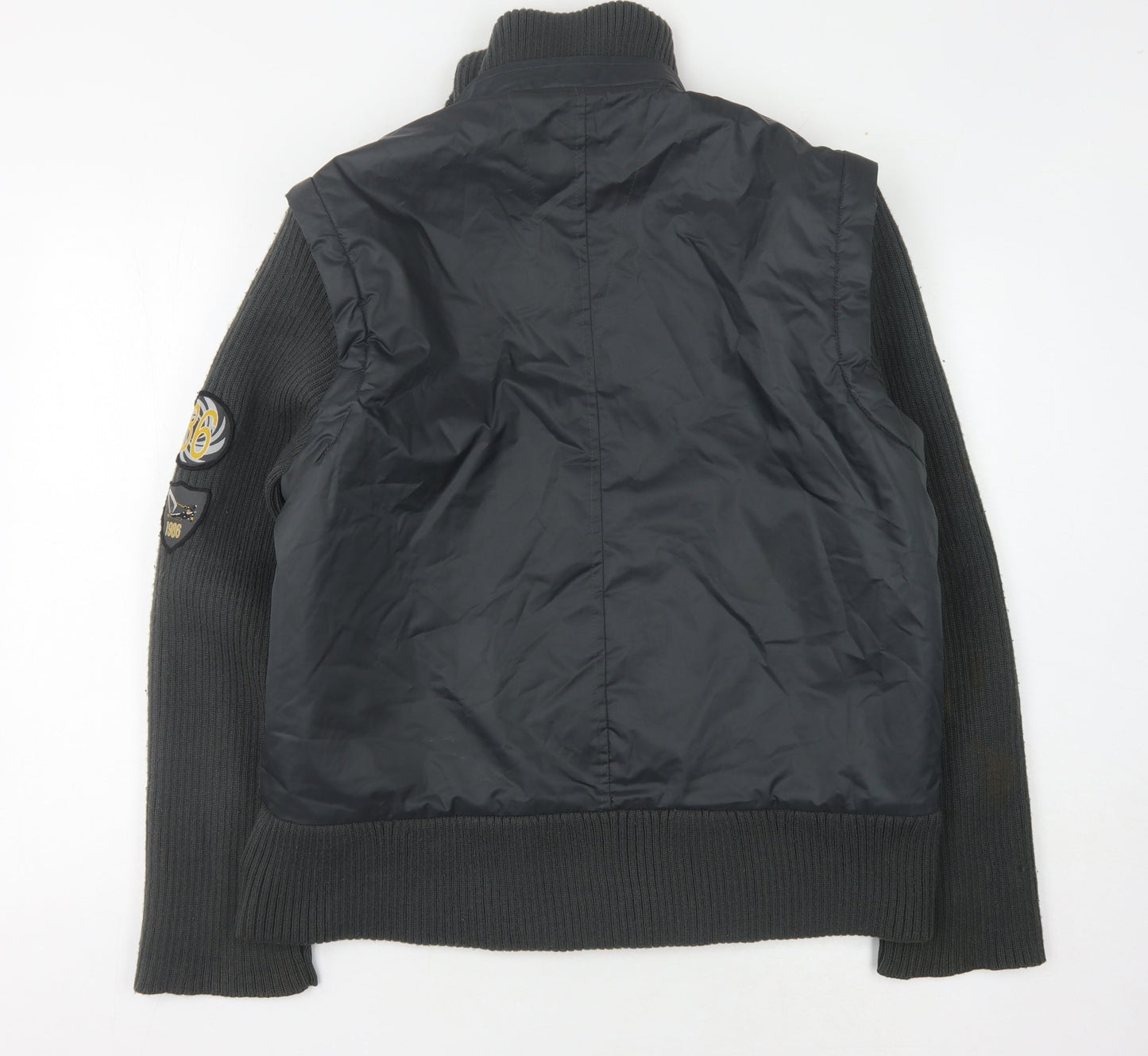 Mens UK Size L Petroleum Grey Bomber Jacket