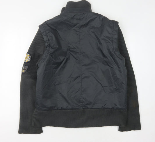 Mens UK Size L Petroleum Grey Bomber Jacket