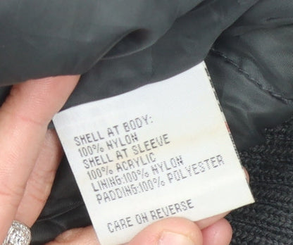 Mens UK Size L Petroleum Grey Bomber Jacket