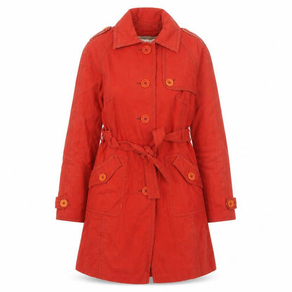 Karen Millen Women's Red Trench Coat Size 12