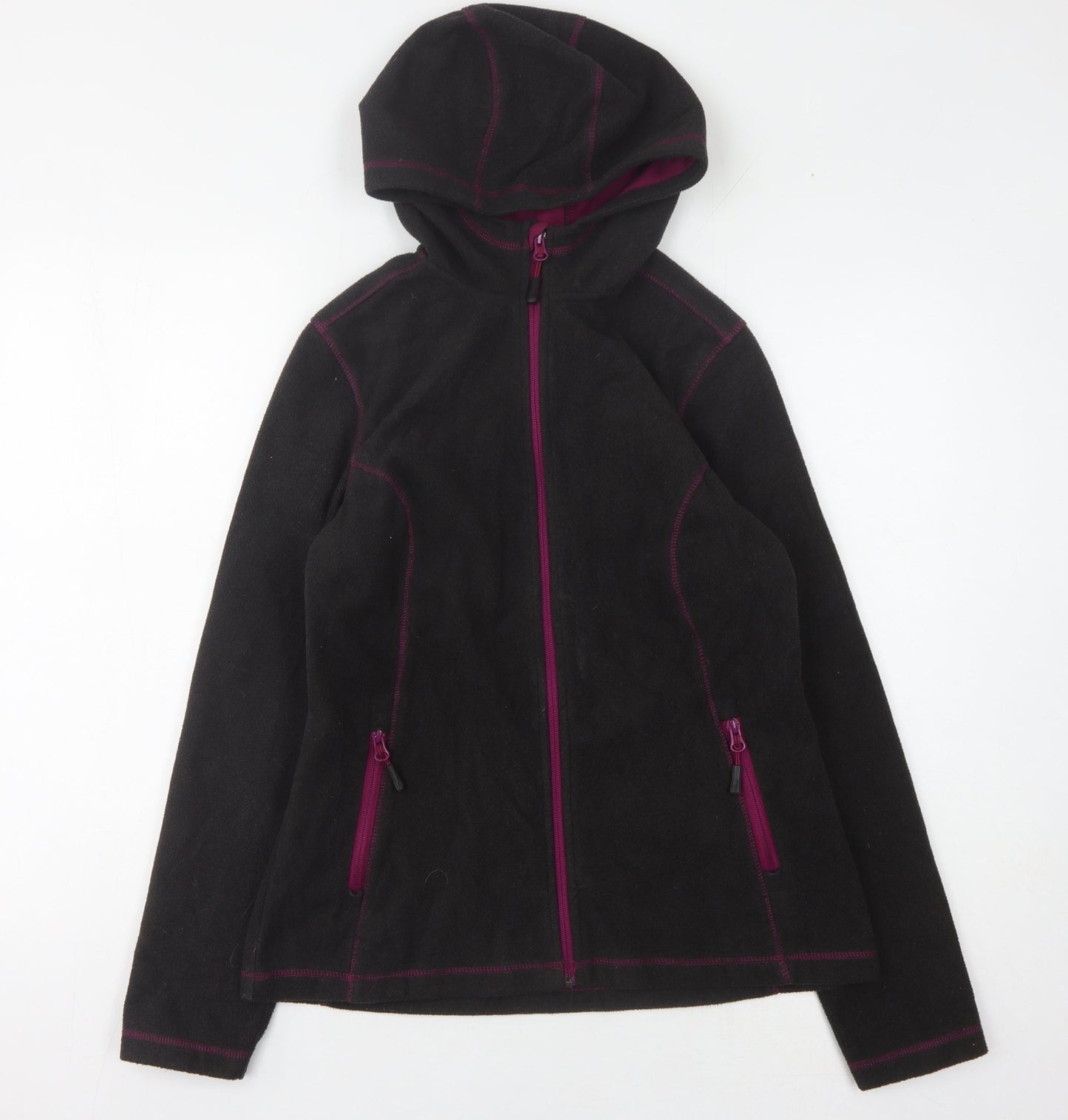 Crivit Women's Black Hooded Jacket Size 12