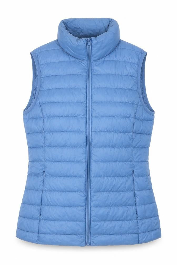 Dunnes Women's Blue Waistcoat, Size S, Full Zip