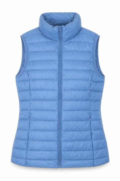 Dunnes Women's Blue Waistcoat, Size S, Full Zip
