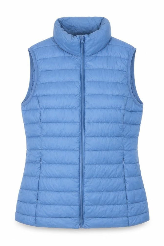 Dunnes Women's Blue Waistcoat, Size S, Full Zip