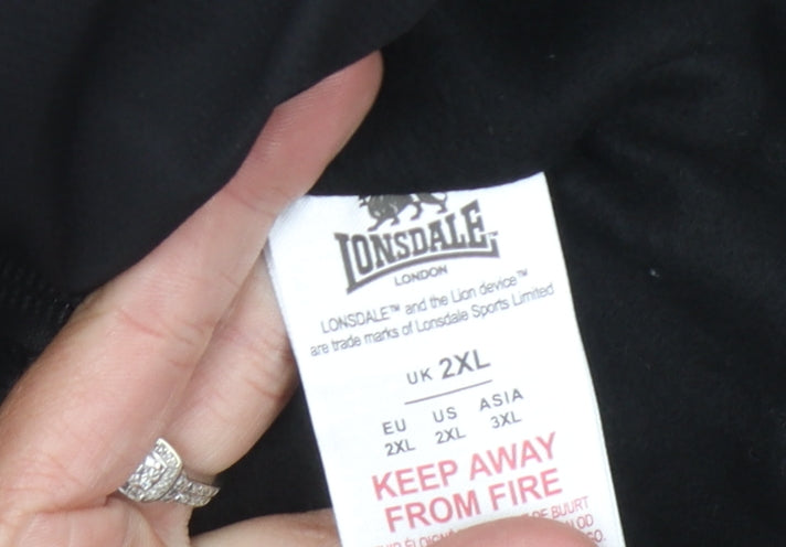 Mens UK Size 2XL Lonsdale Black Puffer Jacket