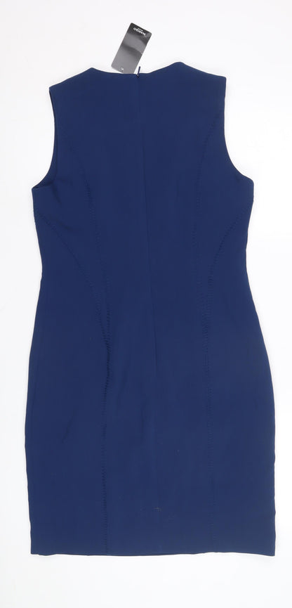 Mango Women's Blue Sleeveless Dress, Size 12, New
