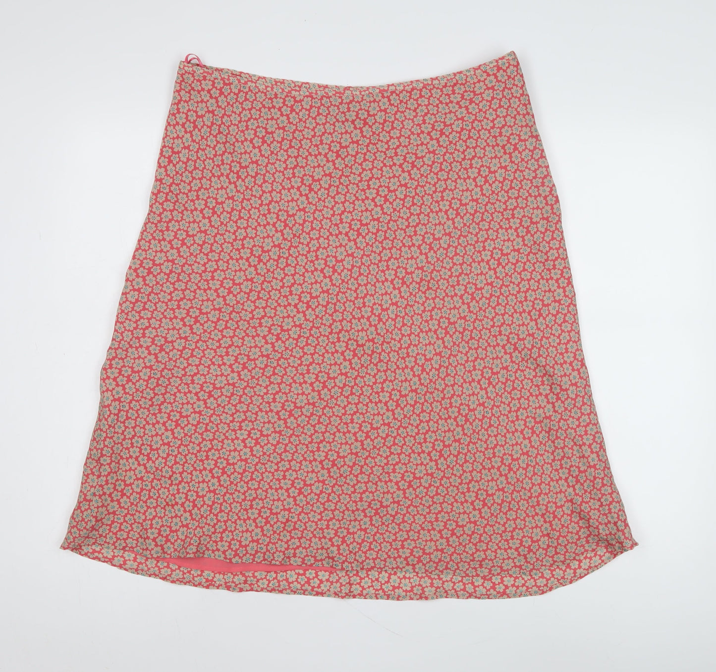 Monsoon Women's Pink Floral Skirt - UK 12