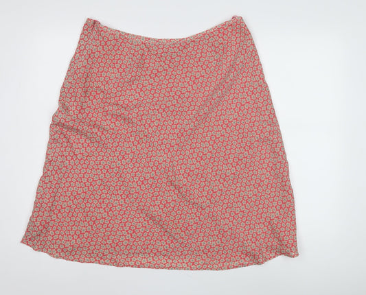 Monsoon Women's Pink Floral Skirt - UK 12