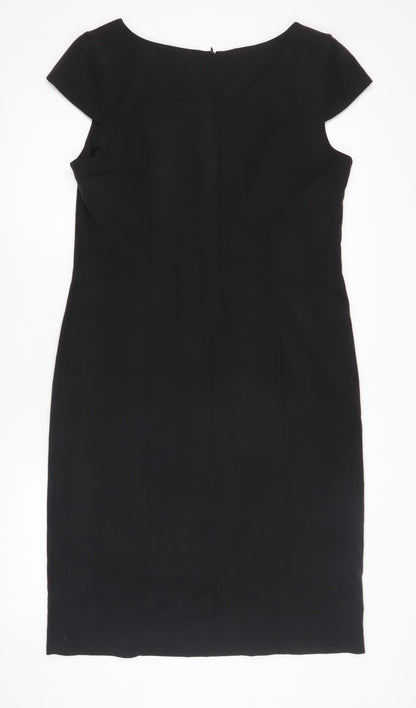 BHS Women's Black Sheath Dress Size 16 Elegant Classic