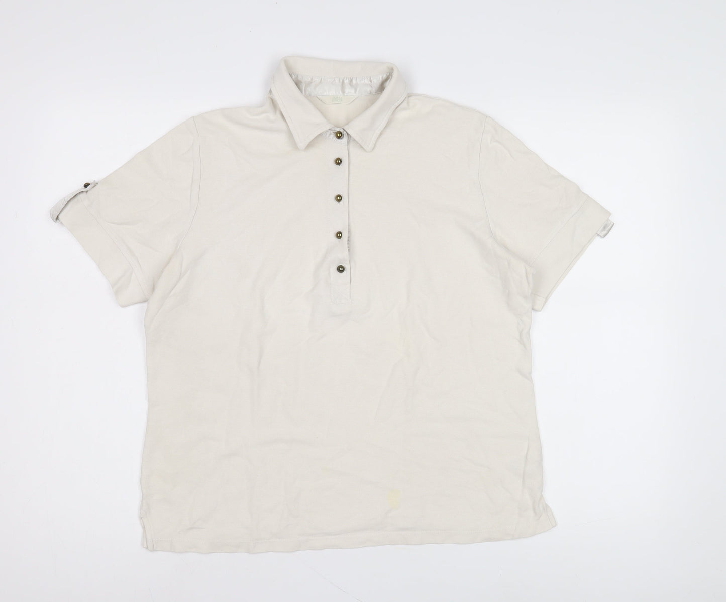 Womens UK Size 16 Marks and Spencer Ivory  Polo
