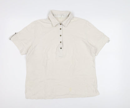 Womens UK Size 16 Marks and Spencer Ivory  Polo