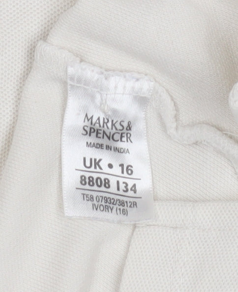 Womens UK Size 16 Marks and Spencer Ivory  Polo