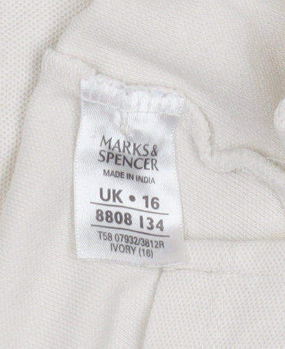 Womens UK Size 16 Marks and Spencer Ivory  Polo