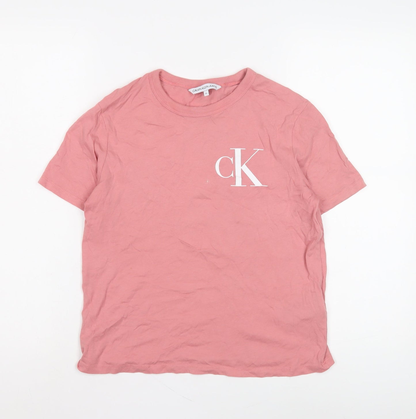 Calvin Klein Women's Pink Basic T-Shirt, XS