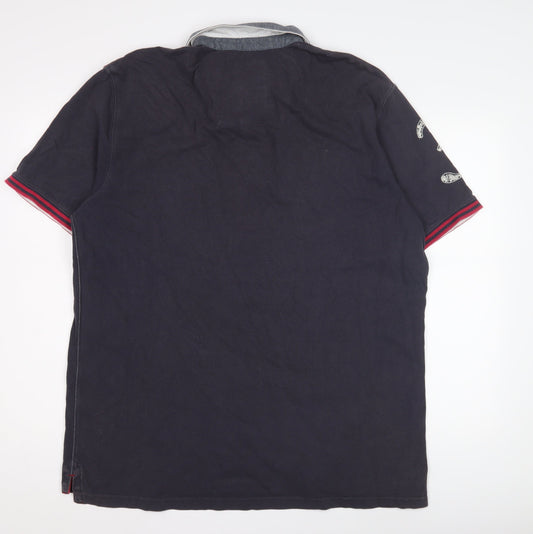 Boston Crew Men's Black XL Polo Shirt