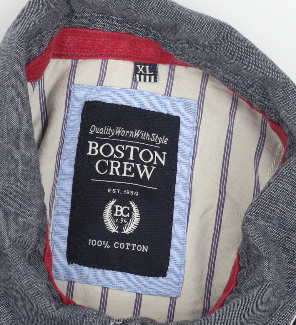 Boston Crew Men's Black XL Polo Shirt