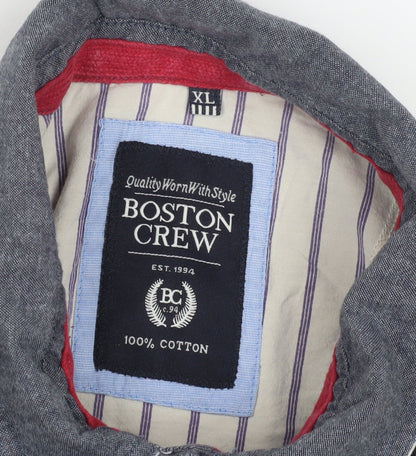 Boston Crew Men's Black XL Polo Shirt