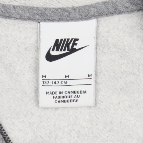 Nike Boys' Grey Full Zip Hoodie M - Casual Comfort Essential