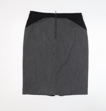 Debenhams Women's Grey Pencil Skirt Size 14