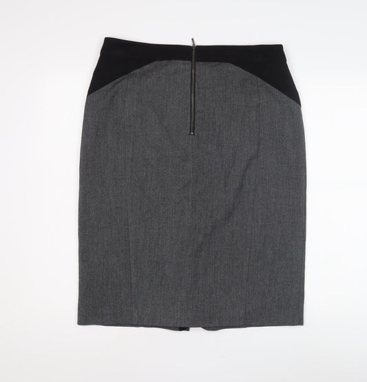 Debenhams Women's Grey Pencil Skirt Size 14