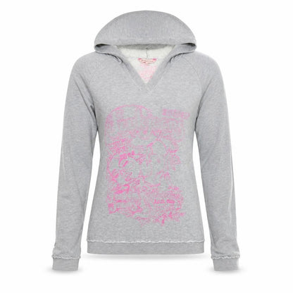 FCUK Jeans Women's Grey Hooded Pullover Hoodie, Size S