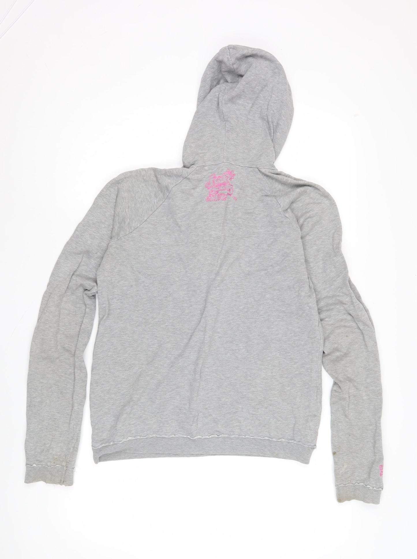 FCUK Jeans Women's Grey Hooded Pullover Hoodie, Size S
