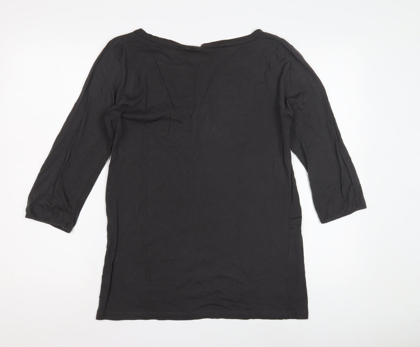 Womens UK Size 14 Debenhams Black Basic Blouse