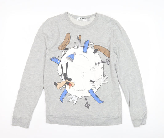 Topman Men’s Grey Cartoon Sweatshirt - Size S