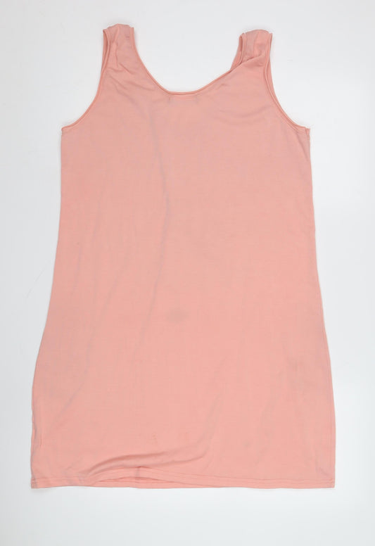 MissLook Women's Pink Graphic T-Shirt Dress, Size S