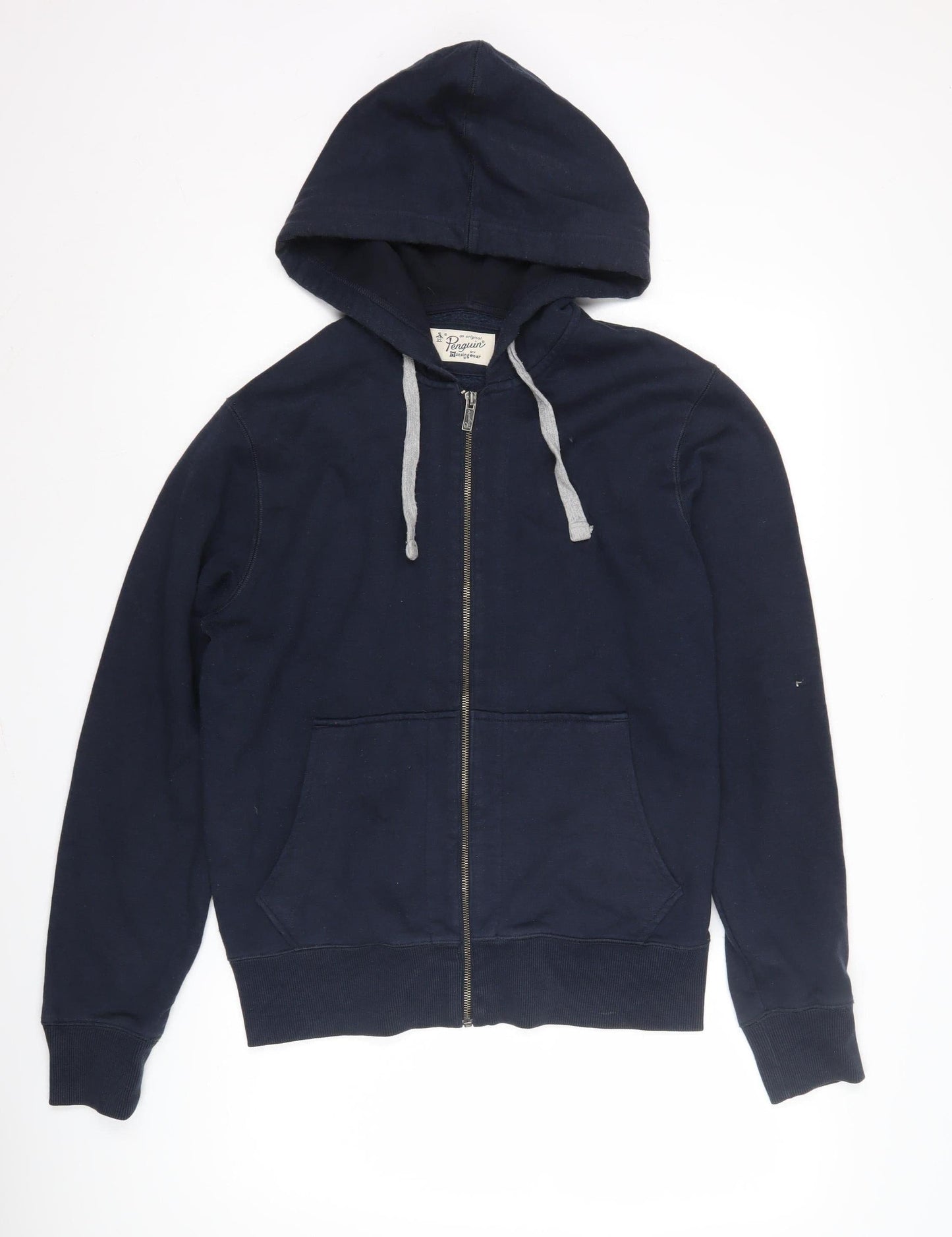 Mens UK Size M Original Penguin Blue Full Zip Hoodie