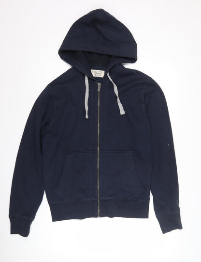 Mens UK Size M Original Penguin Blue Full Zip Hoodie