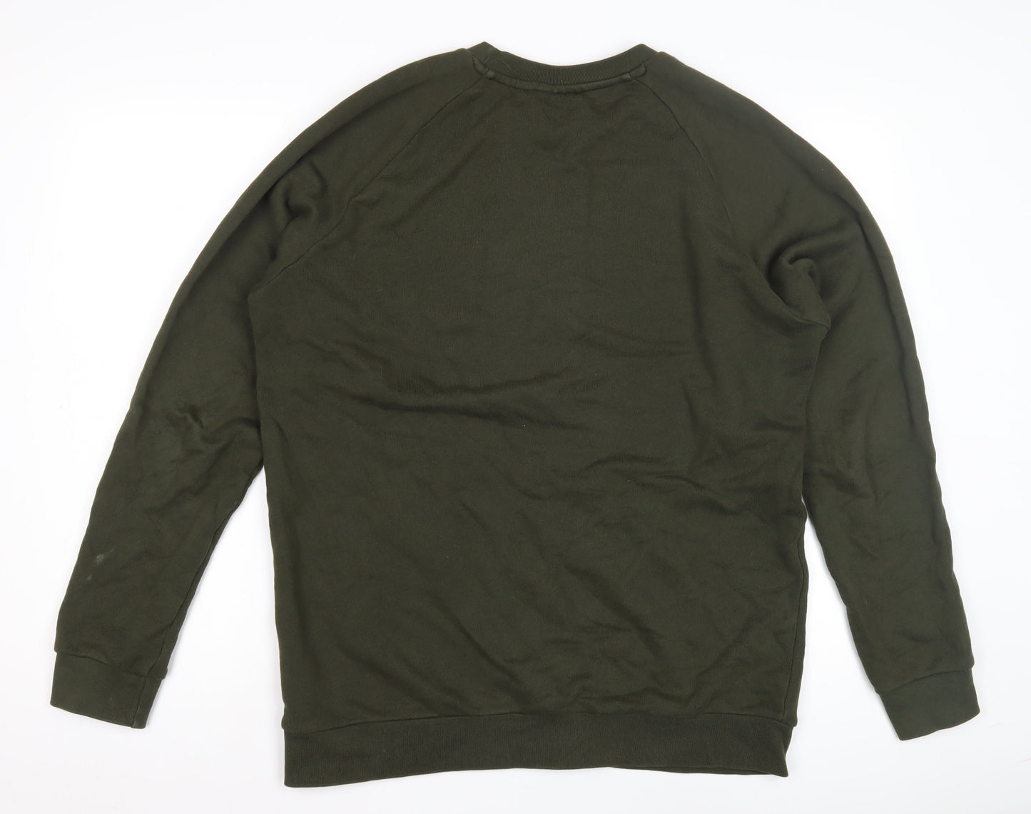 Mens UK Size M adidas Green Pullover Sweatshirt