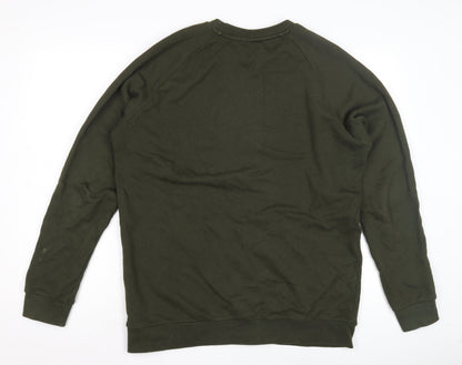 Mens UK Size M adidas Green Pullover Sweatshirt