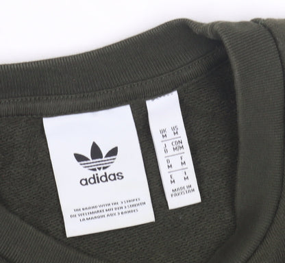 Mens UK Size M adidas Green Pullover Sweatshirt