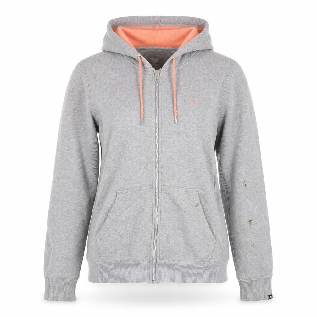 Womens UK Size L Nike Grey Full Zip Hoodie