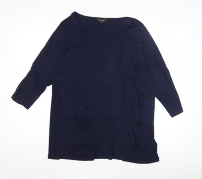 Womens UK Size 12 Phase Eight Navy Basic T-Shirt