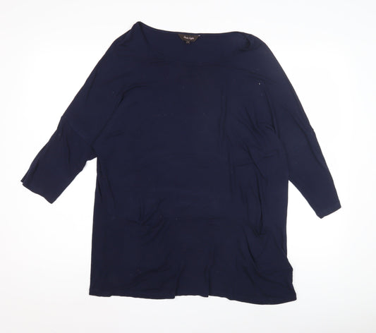 Womens UK Size 12 Phase Eight Navy Basic T-Shirt