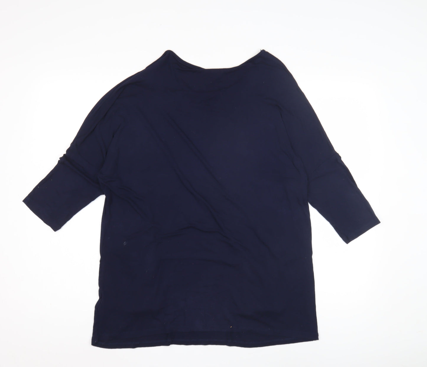 Womens UK Size 12 Phase Eight Navy Basic T-Shirt
