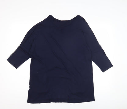 Womens UK Size 12 Phase Eight Navy Basic T-Shirt