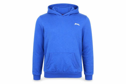 Front view of Slazenger boys’ blue pullover hoodie, 14-15 years, casual essential