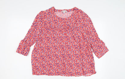 Womens UK Size 16 ANNE WEYBURN Multicoloured Tunic Blouse