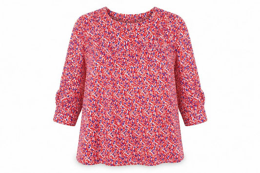 Womens UK Size 16 ANNE WEYBURN Multicoloured Tunic Blouse