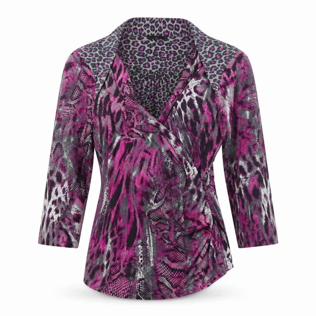 Womens UK Size 14 Marks and Spencer Multicoloured Wrap Blouse
