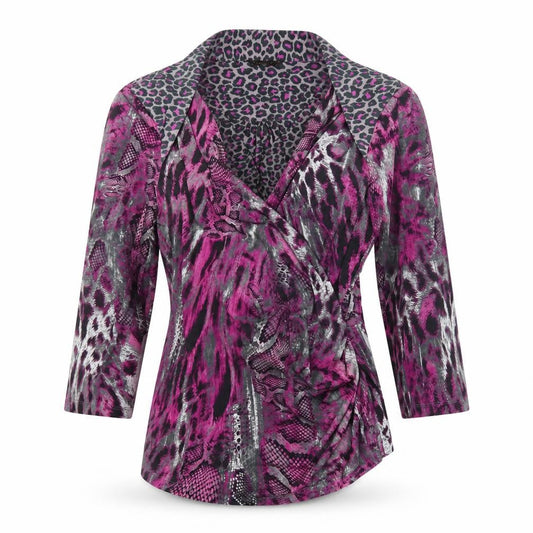 Womens UK Size 14 Marks and Spencer Multicoloured Wrap Blouse