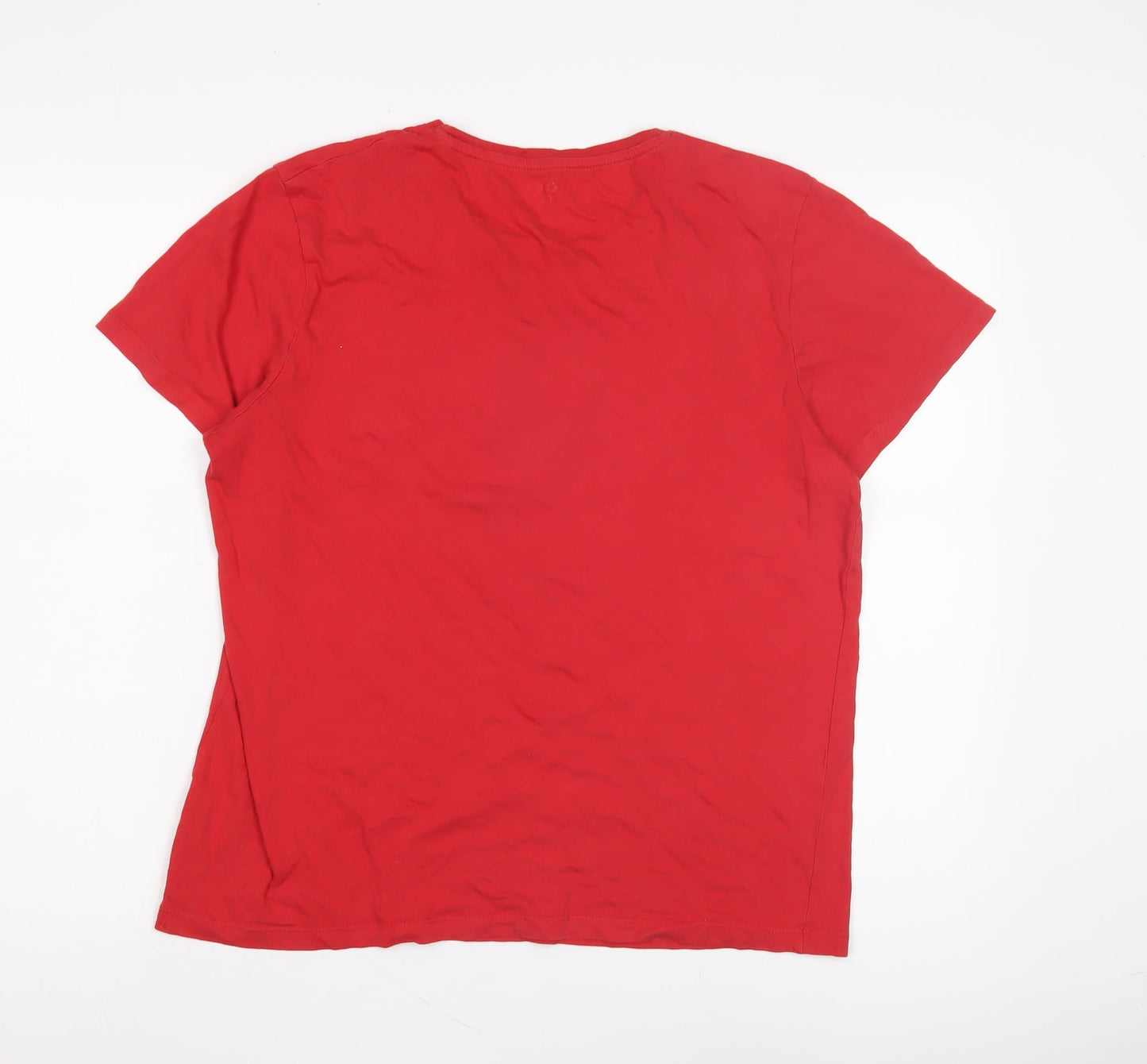 Unisex Adults UK Size L JACK & JONES Red Basic T-Shirt